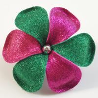 Sunne Premium tropis Plumeria Frangipani bunga busa dengan warna Glitter elegan bunga dekorasi 3.92 inci/10 cm