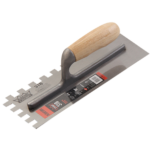 KSEIBI — truelle cousue avec manche en bois, à dents plates - Product Image 1