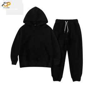 Automne hiver ensemble deux pièces de haute qualité pour enfants survêtement de fitness grande taille avec logo personnalisé survêtement en tissu doux - Product Image 4