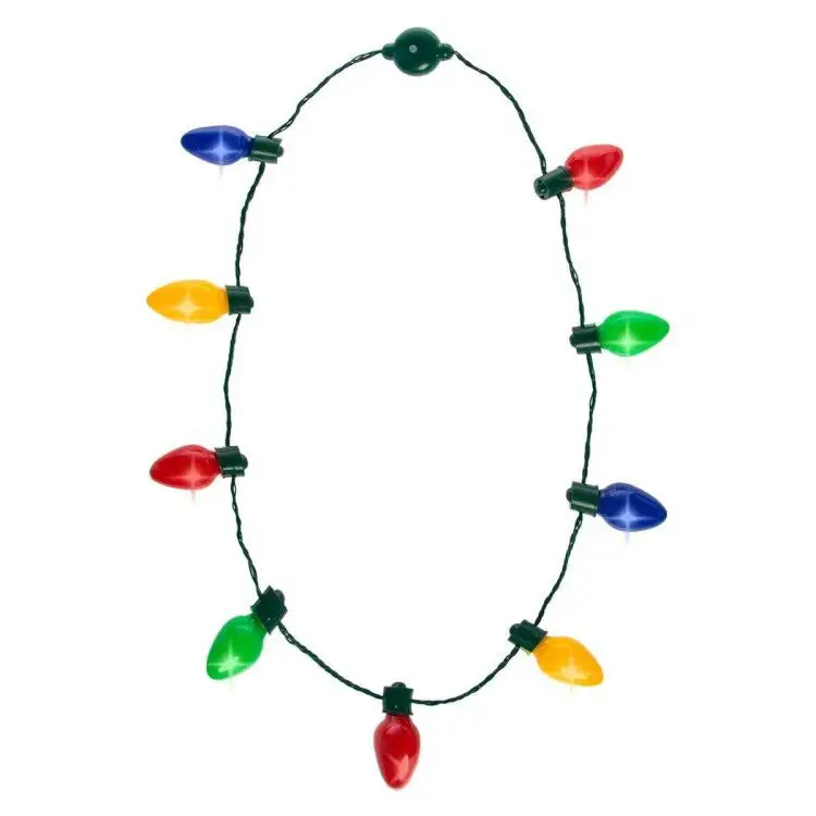 Gloworks, мигающая светодиодная подсветка, рождественская гирлянда, лампочка, ожерелье для вечеринки