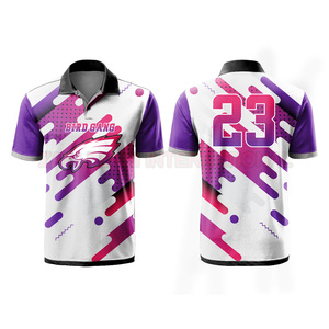 100% Polyester Sublimation Impression Nouveau Design Polo Shirt En Gros 2025 - Product Image 5