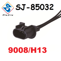 Harnais de connecteur de phare H13 9008, support de lampe, faisceau de câbles femelle 3 broches