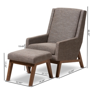 Chaises scandinaves capitonnées durables de style mid-century pour le salon et la chambre à coucher - Product Image 4