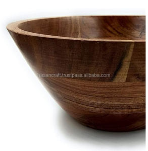 Tazón de Madera Ecológico Desechable para Frutas y Ensaladas, Tazones Hechos a Mano de Alta Calidad, Tazón para Servir Ideal para Fiestas en Casa - Product Image 4