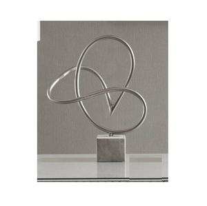 Sculpture moderne en aluminium Statue de table décorative de bureau pour le salon Décoration de table en acier et en marbre - Product Image 1