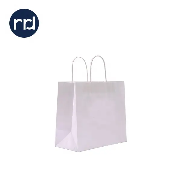 White Paper Bag for Shopping RRD Hot Sale Customized Shanghai Shoes and Clothing Packaging Based on Cmyk/pantone Color
