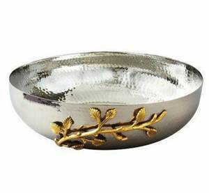 Nouvelle conception bon bol de service en métal fait à la main 2021 conception de bol décoratif en aluminium fait à la main fabricant - Product Image 5