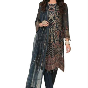 Lovely Style Heavy Embroidery Neck With Handwork and Stone Work - Product Image 1