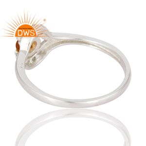 Bague Solitaire en Argent Sterling 925 avec Citrine Naturelle et Zircon Cubique, Meilleure Vente 2026, pour Femme - Fabricant de Bijoux - Product Image 3