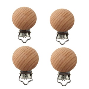 Newest Pacifier Clips Wooden Teething Beads Baby Binky Holder Soothie Teethers Toys