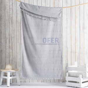 Serviette Peshtemal Stonewash-Gris-40x70 pouces 100x180cm-Lavé à la pierre, Serviette Ultrasoft, Faible Minimum de commande Turc Made - Product Image 1