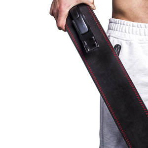 เข็มขัดยกกระชับหนังพลังสูง,เข็มขัดยกน้ำหนักเข็มขัดบัคเคิ้ลแบบก้านยกน้ำหนักผลิตจากหนังสำหรับยิม - Product Image 3