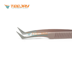 แหนบต่อขนตา TEEJAY ELT-390 สีชมพูอ่อนเคลือบผง รุ่น L Boot Volume ด้ามจับตรง ขนาด 12 ซม. พร้อมปลายแหนบ - Product Image 4