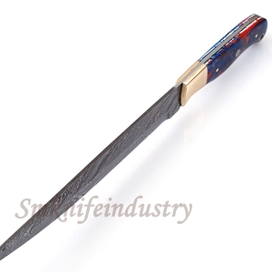 New style Custom Hand Forged Damascus Fillet knife With leather Sheath cover (smk1592) - Product Image 4