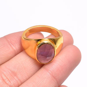 925 Sterling Silver Solitaire Ring Natural Amethyst Gemstone 18K Gold Vermeil Fine Jewelry For Women Prong Setting Wedding Party - Product Image 2