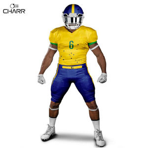 ชุดอเมริกันฟุตบอลของแท้สำหรับวิทยาลัยขนาดพิเศษระบายอากาศได้ดีมีลายพิมพ์แขนสั้น - Product Image 6