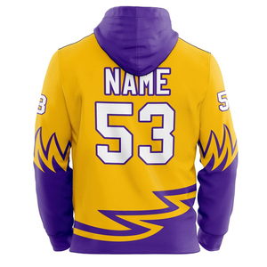 Moda 5xl más tamaño sublimado naranja sudaderas con capucha de hockey sobre hielo 2025 - Product Image 2