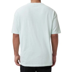 Camiseta clásica de manga corta para hombre, supima Camisa de algodón, lisa, básica, redonda, con bolsillo, ligera, menta - Product Image 3