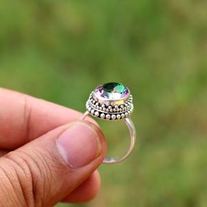 Anillo de topacio místico Natural, joyería de plata de ley 925, Gema 2022, precio de fábrica al por mayor - Product Image 4