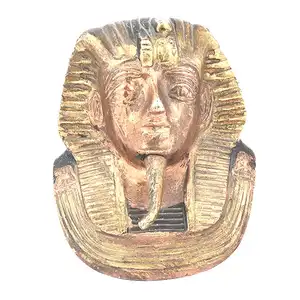 Handmade Golden Brass Egyptian King Tut Bust Sculptures Figurine Statue Statement Pieces Decor Gift Items
