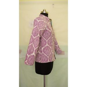 Bloque de mano de algodón indio y chaquetas de algodón con estampado floral Parche DE TRABAJO Chaquetas de invierno de algodón puro para mujer Chaquetas acolchadas - Product Image 5