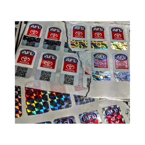 Etiquetas holográficas de seguridad personalizadas genuinas, pegatina adhesiva de holograma 3D, Material PET a granel para número de serie personalizado de frutas - Product Image 1