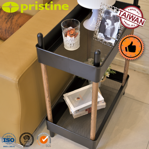 Vente en gros étagère utilitaire en métal noir à 2 niveaux pour usage domestique meubles de rangement taïwanais double pour outils de nettoyage disponibles sur EBay - Product Image 6