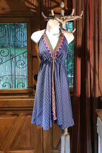 Abito da donna Vintage in seta abito da spiaggia <span class=keywords><strong>etnico</strong></span> abito <span class=keywords><strong>corto</strong></span> da Festival - Product Image 5