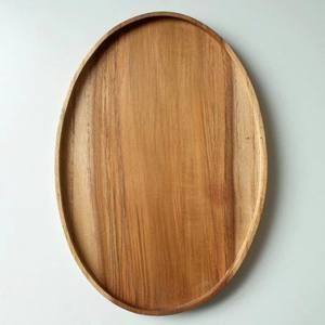 Mango Wooden Burn Finisn Plateau décoratif en bois rectangulaire pour la décoration intérieure et la vaisselle bols à salade en bambou en bois - Product Image 2