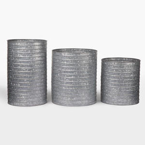 Nouveau pot de haute qualité pots de fleurs d'extérieur forme ronde vente chaude Design moderne ensemble de 2 pots de fleurs décoratifs pour la maison - Product Image 6