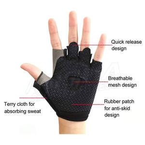 Gants d'entraînement en cuir noir avec support de poignet étendu pour l'entraînement d'haltérophilie hommes et femmes-Gants de gymnastique - Product Image 2