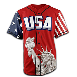 Gran oferta 2022, ropa de calle para hombre, camisetas de béisbol de Hip Hop, camiseta de sublimación transpirable - Product Image 2