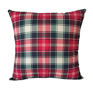 Wholesale Custom Print Rad And Black Checks with Brawn Line Cushion <b>Cover</b> Pillow Cases Embroidery Pillow Case - Product Image 1