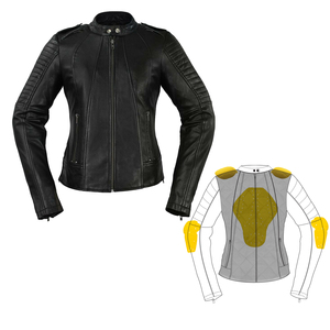 แจ็กเก็ตผู้หญิง AA มาใหม่แจ็กเก็ตมอเตอร์ไซด์หนังวัวบุขนสัตว์การป้องกันที่สำคัญสำหรับฤดูหนาว - Product Image 1