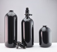 48ci haute pression pcp pistolet à air cylindre de gaz réservoirs hpa pour paintball avec vanne de régulation