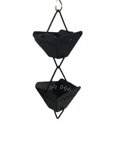 โซ่ฝนอลูมิเนียมสี่เหลี่ยมเคลือบผงสีดำ - Product Image 1