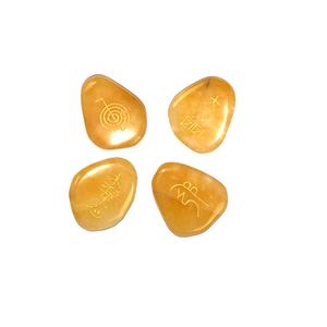 Juego de Reiki de cuarzo dorado al por mayor, Ágata tallada, piedras preciosas, amor, decoración religiosa para el hogar, artesanías de piedra semipreciosa - Product Image 1