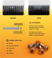 Kit de démarrage Rotary Thread RTK1.1, 3 pièces, outils électriques, accessoires pour outils pneumatiques, fixation de boulons, restauration de filetages, pouces/métrique, fabriqué aux États-Unis