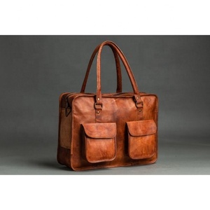 Sac à bandoulière en cuir véritable pour hommes, Vintage, sacoche de luxe pour ordinateur portable, vente en gros - Product Image 4