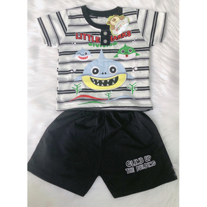 Ensemble de vêtements d'été de qualité supérieure pour garçons, vêtements à rayures bon marché pour bébés garçons - Product Image 3