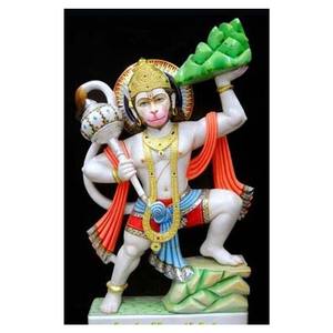 Belle Blanc Marbre Hanuman Dieu Murti - Product Image 1