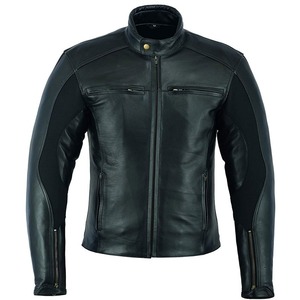 Veste de moto en cuir à la mode pour hommes, équipement de course de haute qualité, veste de moto avec protège-genoux et coudes, au prix de gros - Product Image 1