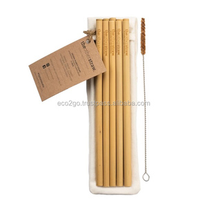 Pajitas de Bambú Natural para Bebidas, Pajitas para Cócteles al por Mayor, Ecológicas, Reutilizables, Biodegradables - Con Grabado de Logotipo Gratuito - Product Image 1