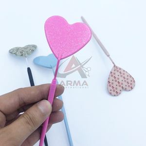 Outil d'extension de cils en forme de cœur en acier inoxydable durable Miroir cosmétique à sourcils avec logo de couleur personnalisée avec fonction d'éclairage - Product Image 3