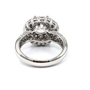 Hong Kong livraison directe bonne qualité 14k solide or blanc véritable diamant bijoux mariage Semi Mount bague de fiançailles pour les femmes - Product Image 3