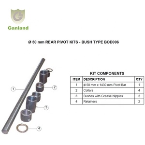 Nouveaux kits de pivot arrière GL-25400, type douille de 38 mm pour remorques de camions - Product Image 3