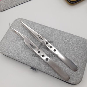 Pince à épiler personnalisée et durable en acier inoxydable avec poignées pointues et dentelées pince à épiler pour polir le volume des cils - Product Image 6