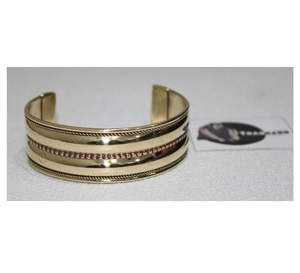 Tradnary tissé manchette en laiton antique Bracelet Bracelet boutons de manchette ou bouton de manchette pour les femmes accessoires de mode pour les cadeaux - Product Image 1