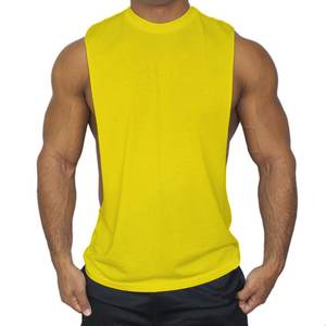 Camisetas sin mangas OEM para hombre, ropa deportiva para gimnasio, culturismo, Fitness, moda personalizada, algodón, LICRA - Product Image 1
