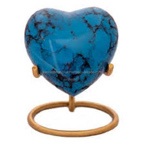Mini urna funeraria de recuerdo en forma de corazón de estilo europeo, soporte de Metal en Color negro, logotipo personalizable para Memorial de cenizas para adultos - Product Image 3